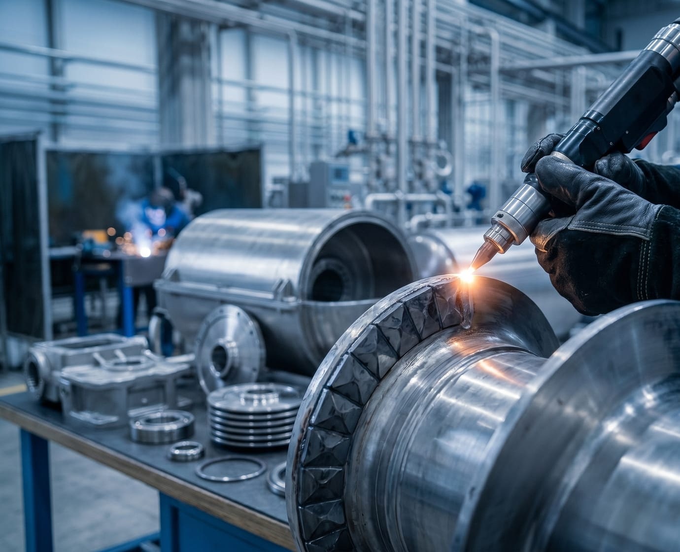 Helezon yüzeyine tungsten karbür kaplama uygulaması